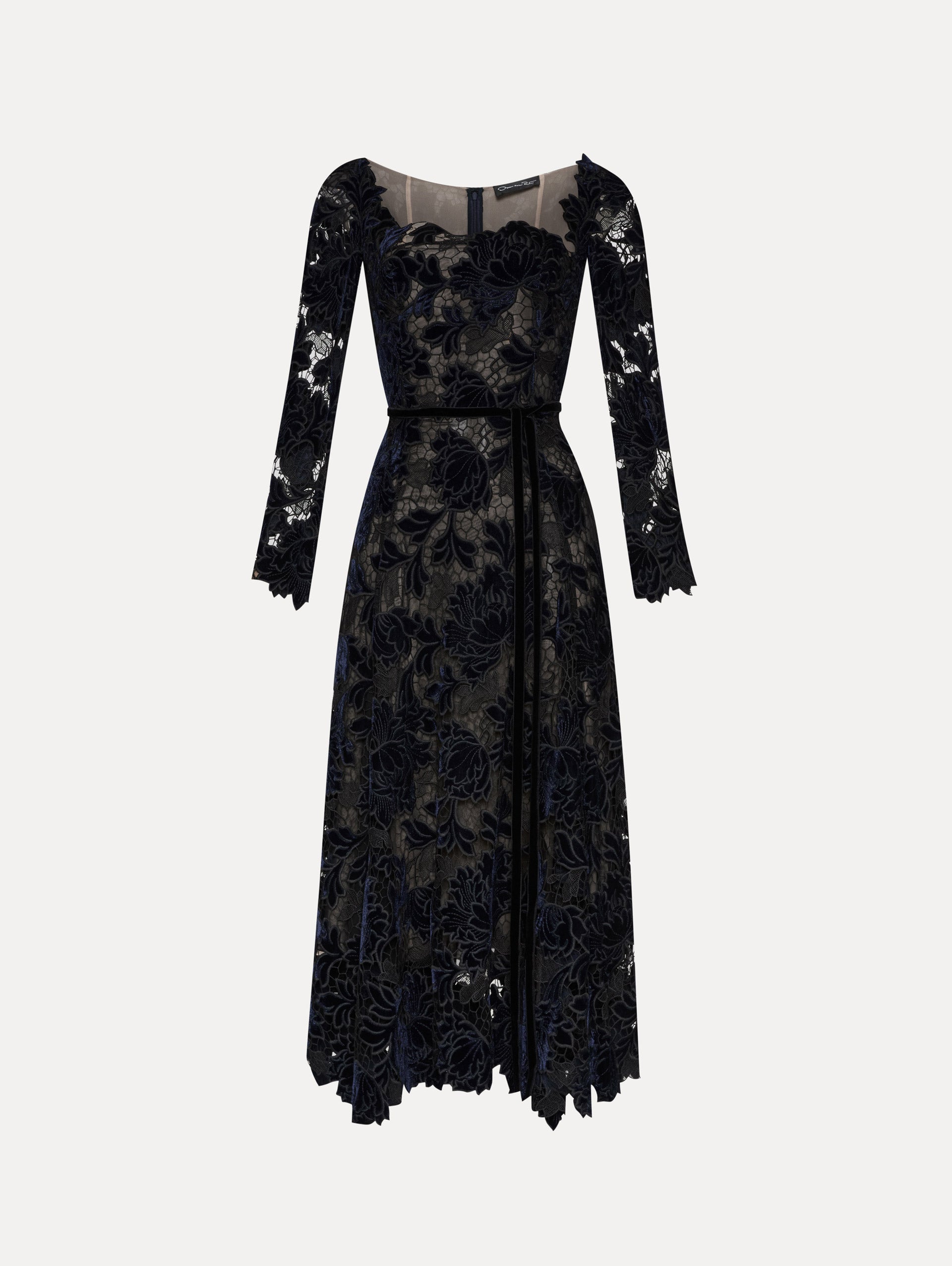 Peony Velvet Guipure Dress