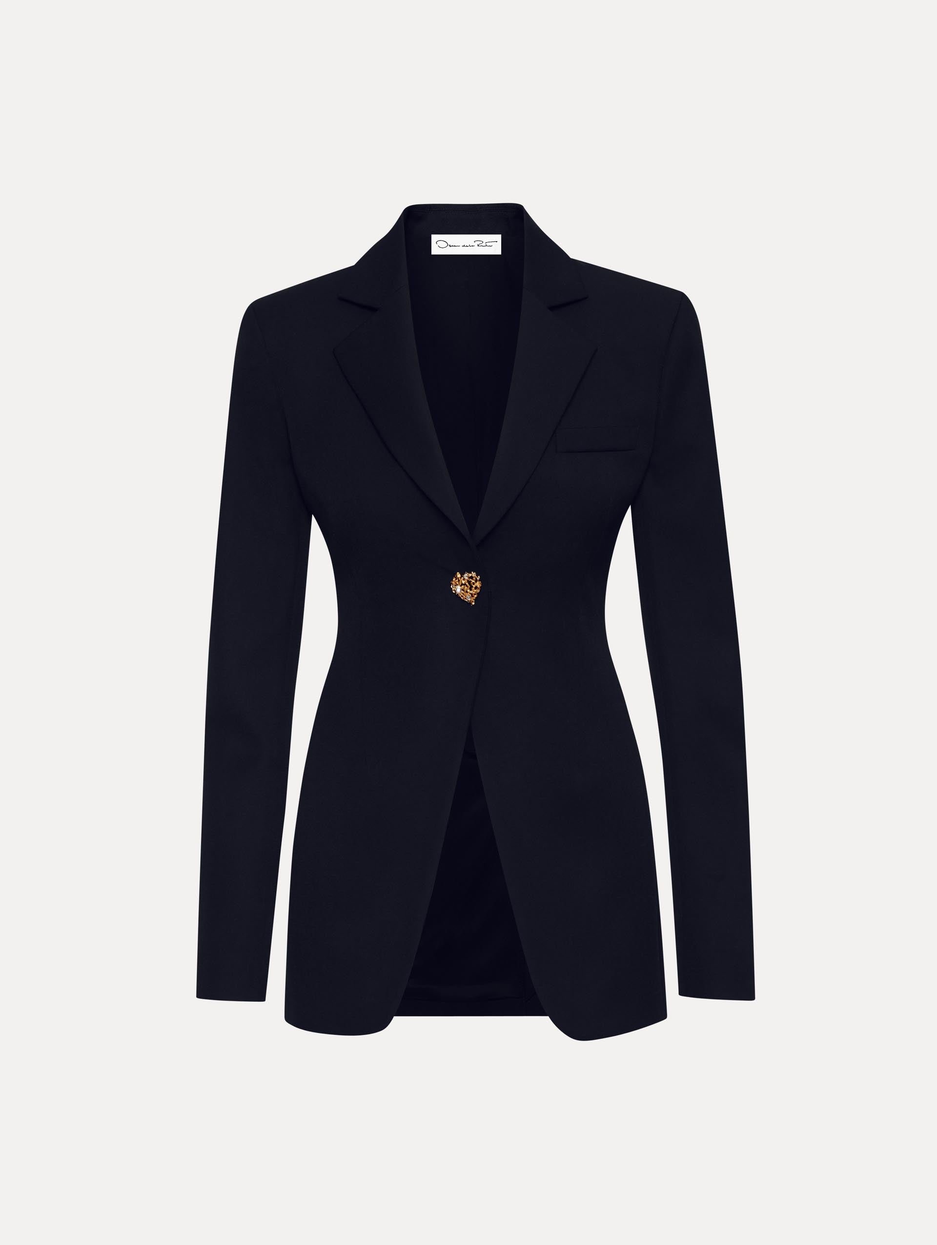 Oscar De La Renta Black and Beige shops Blazer