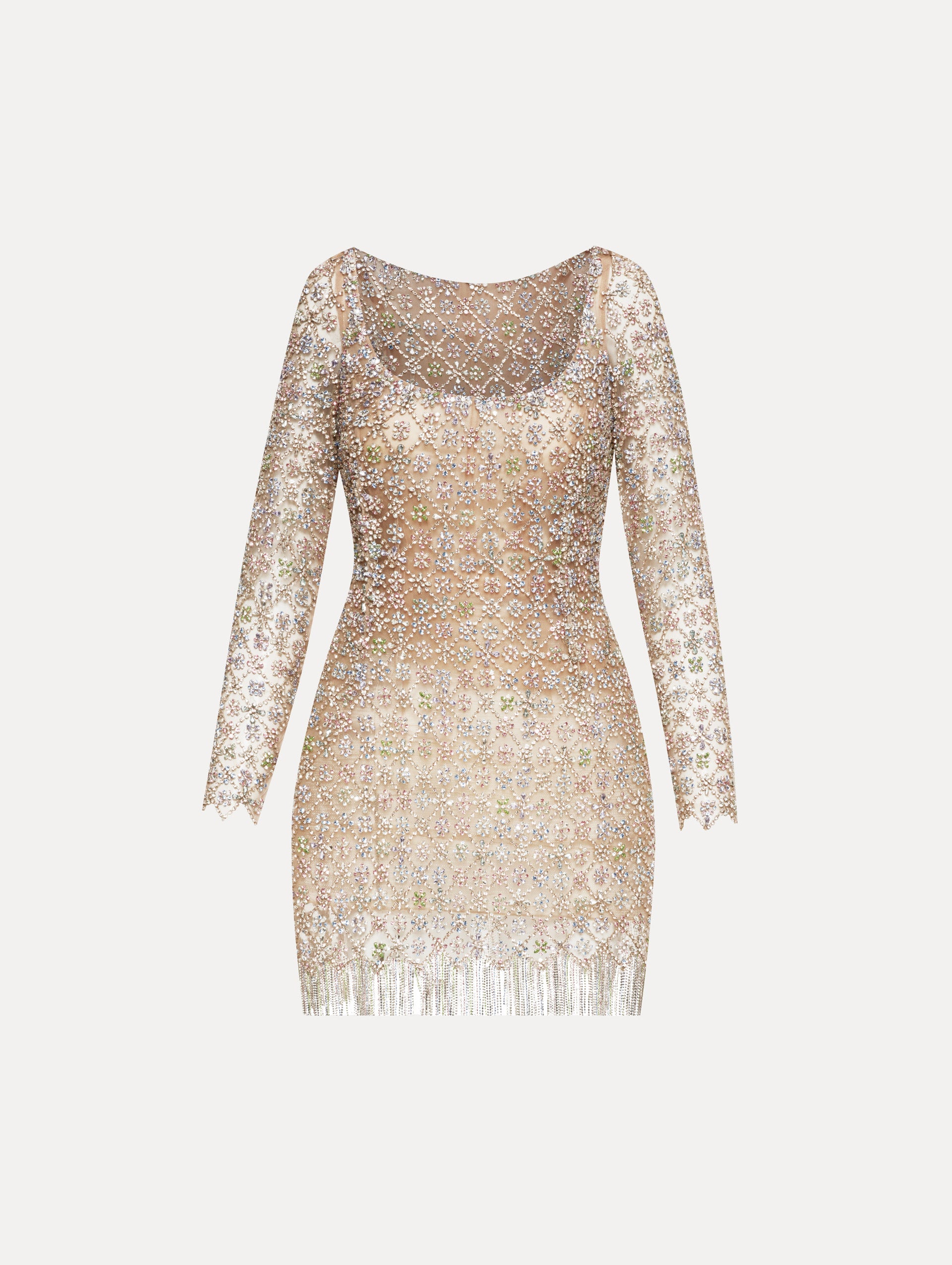 Crystal Embroidered Cocktail Dress