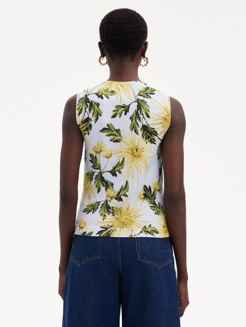 Chrysanthemum Printed Tank Back View