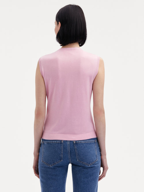 Floral Guipure Inset Tank Back View