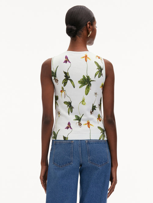 Orchid Printed Tank Back View