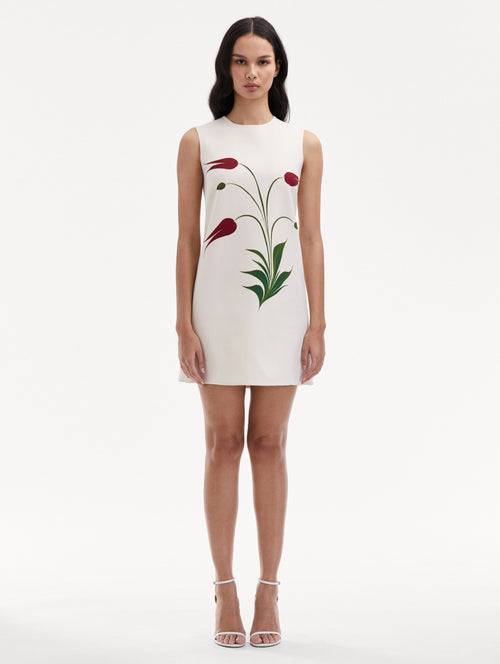 Marbled Tulip Shift Dress Front View