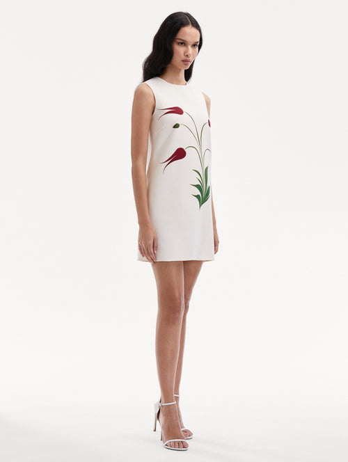 Marbled Tulip Shift Dress Side View