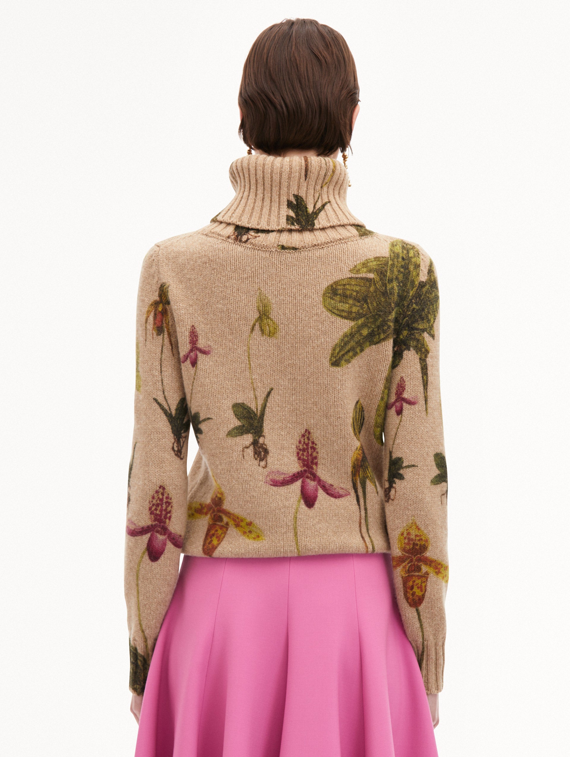 Orchid Printed Turtleneck Pullover
Back View