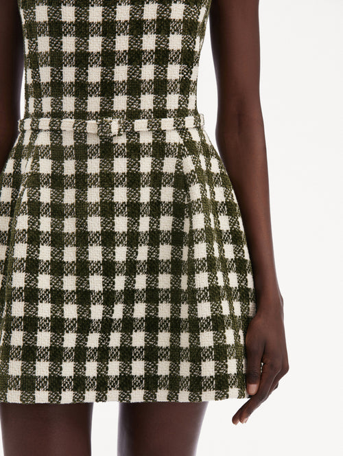 Chenille Check Tweed Dress Zoom View