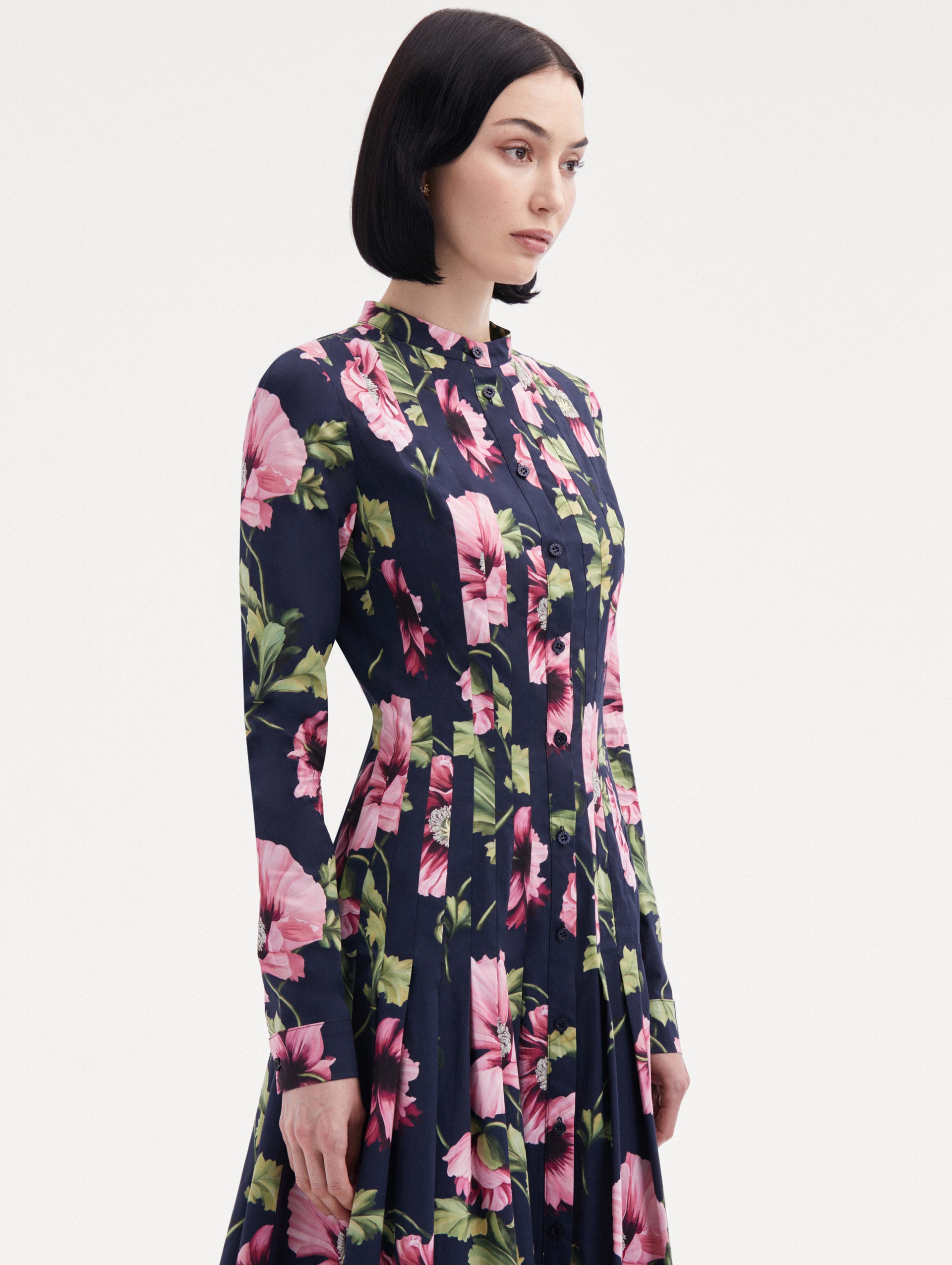 Poppy Cotton Poplin Midi Dress Zoom View