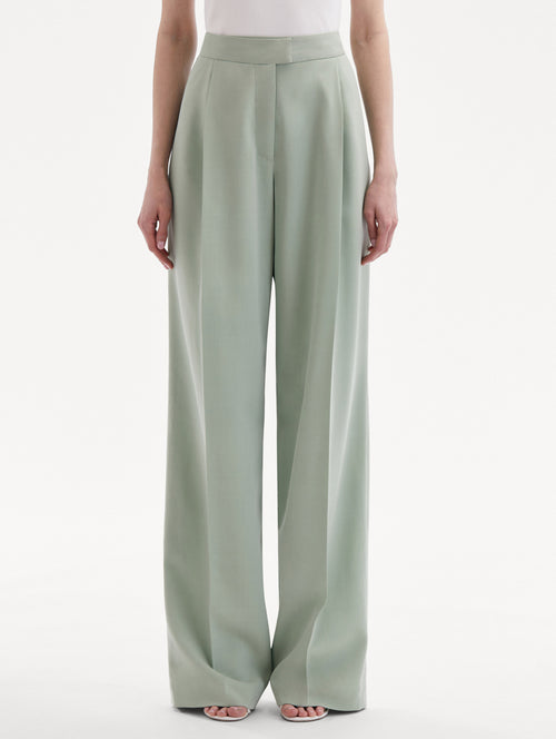 Wide Leg Silk Georgette Pant Front View