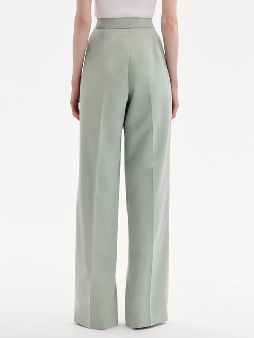 Wide Leg Silk Georgette Pant Back View