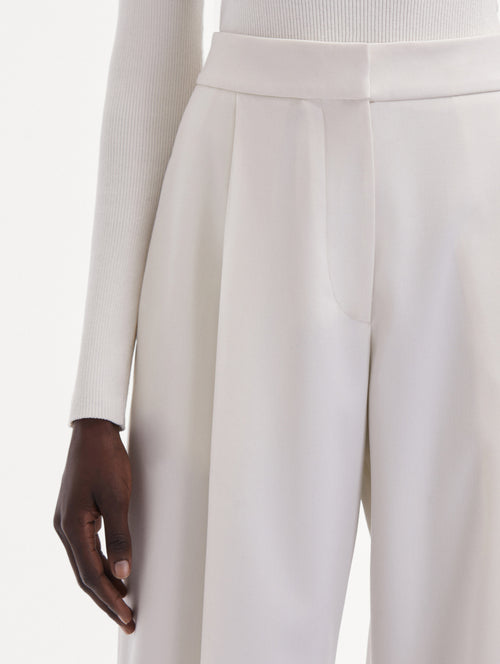 Wide Leg Wool Gabardine Pant Zoom View