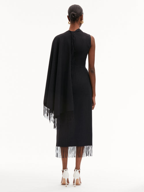 Fringed Cape Midi Dress
Back View