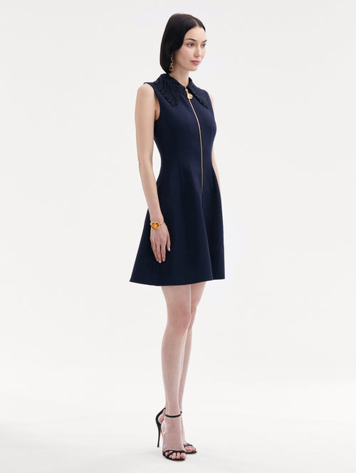 Fern Collar Zip-Front Dress Side View