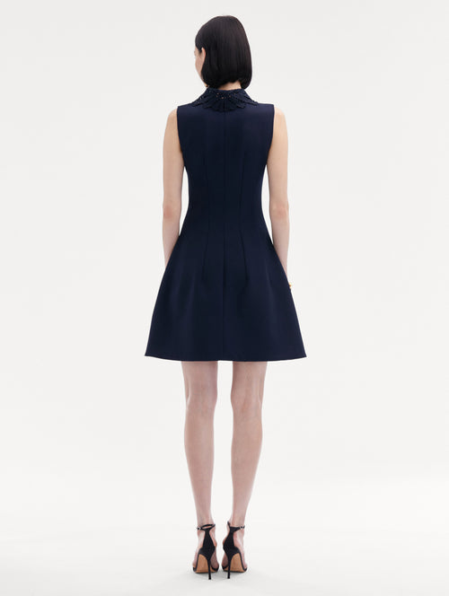 Fern Collar Zip-Front Dress Back View