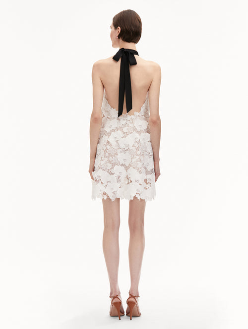 Orchid Embroidered Guipure Dress
Back View