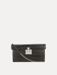 Alligator Alibi Clutch Front View