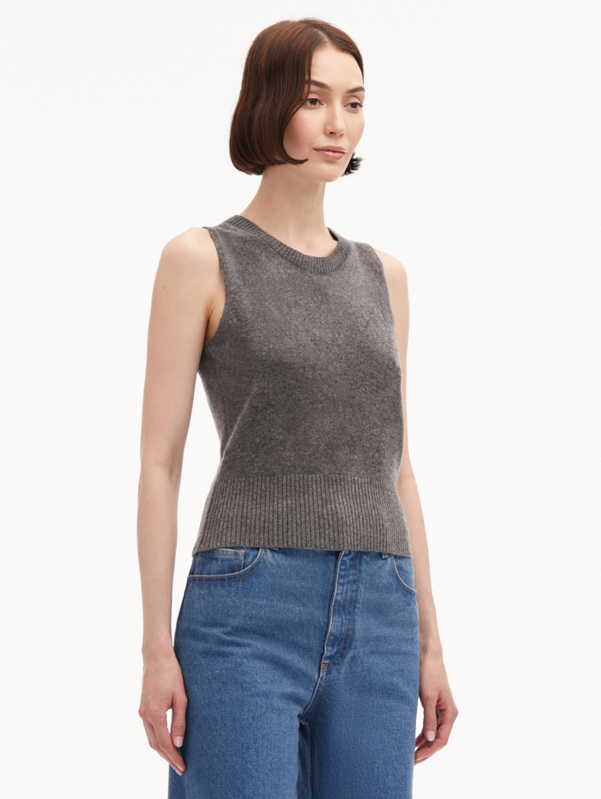 Wool-Blend Tank Side View