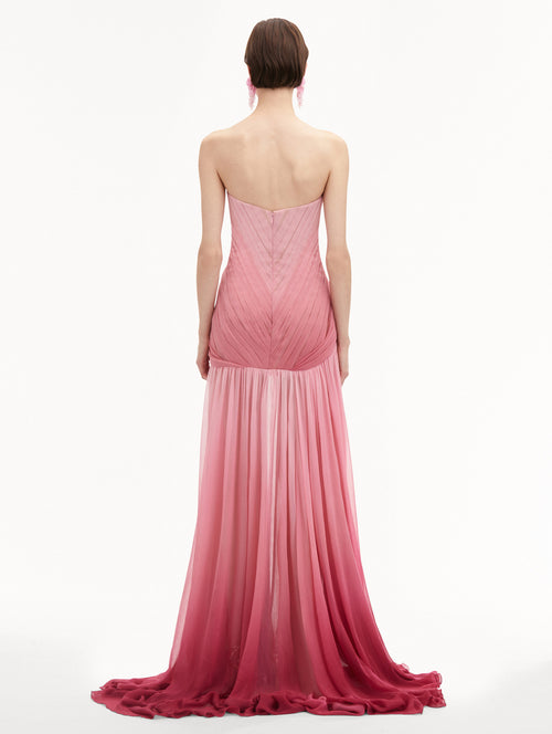 Ombré Silk Chiffon Gown