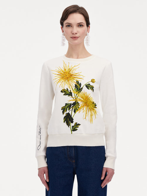 Chrysanthemum Jersey Pullover Front View