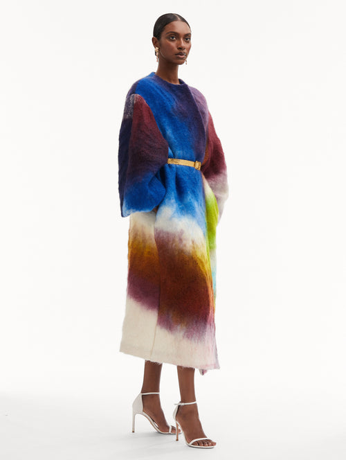 Abstract Watercolor Coat Side View