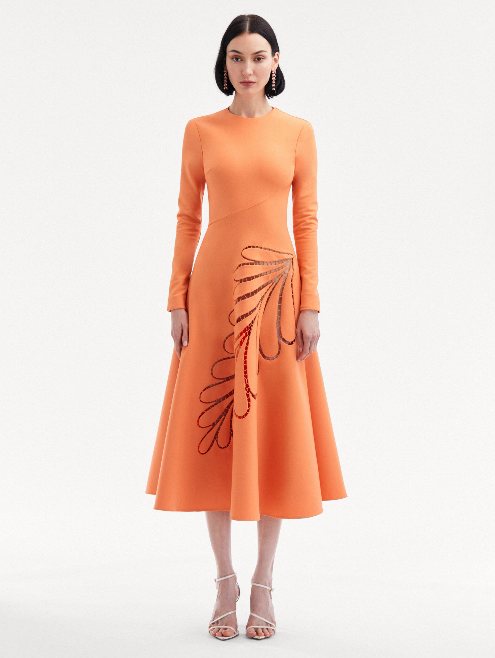 Fern Cutout Midi Dress Front View