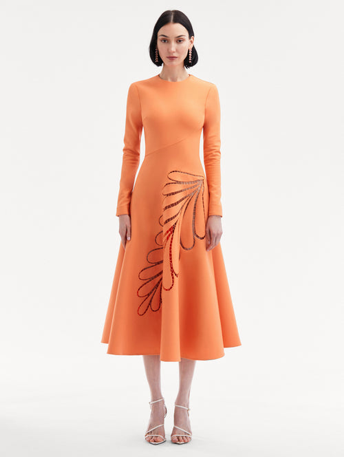 Fern Cutout Midi Dress Front View