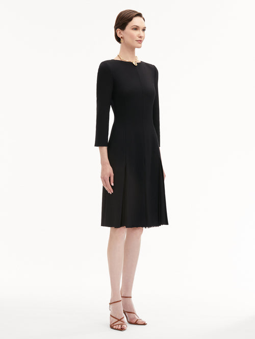 Wool & Chiffon Inset Dress
Side View