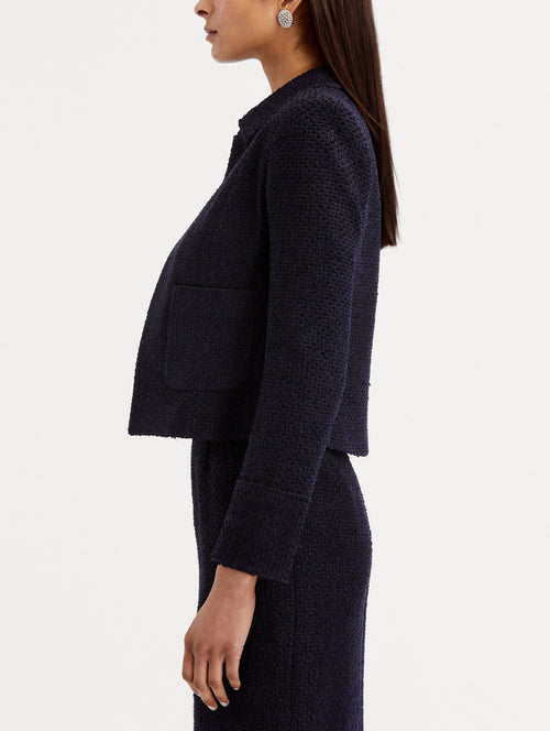 Boucle Tweed Jacket Side View