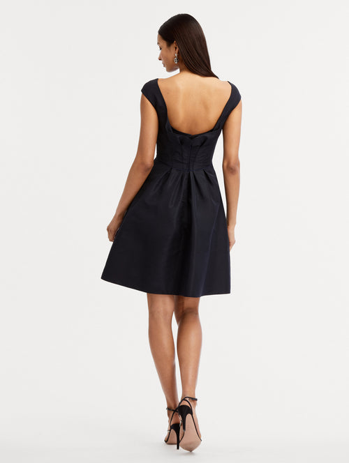 Cap Sleeve Ruffle Back Dress Back View