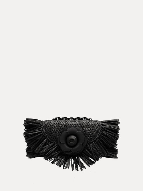 Raffia Fringe TRO Bag Front View