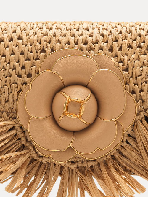 Raffia Fringe TRO Bag Zoom View