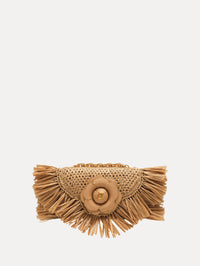 Raffia Fringe TRO Bag Front View