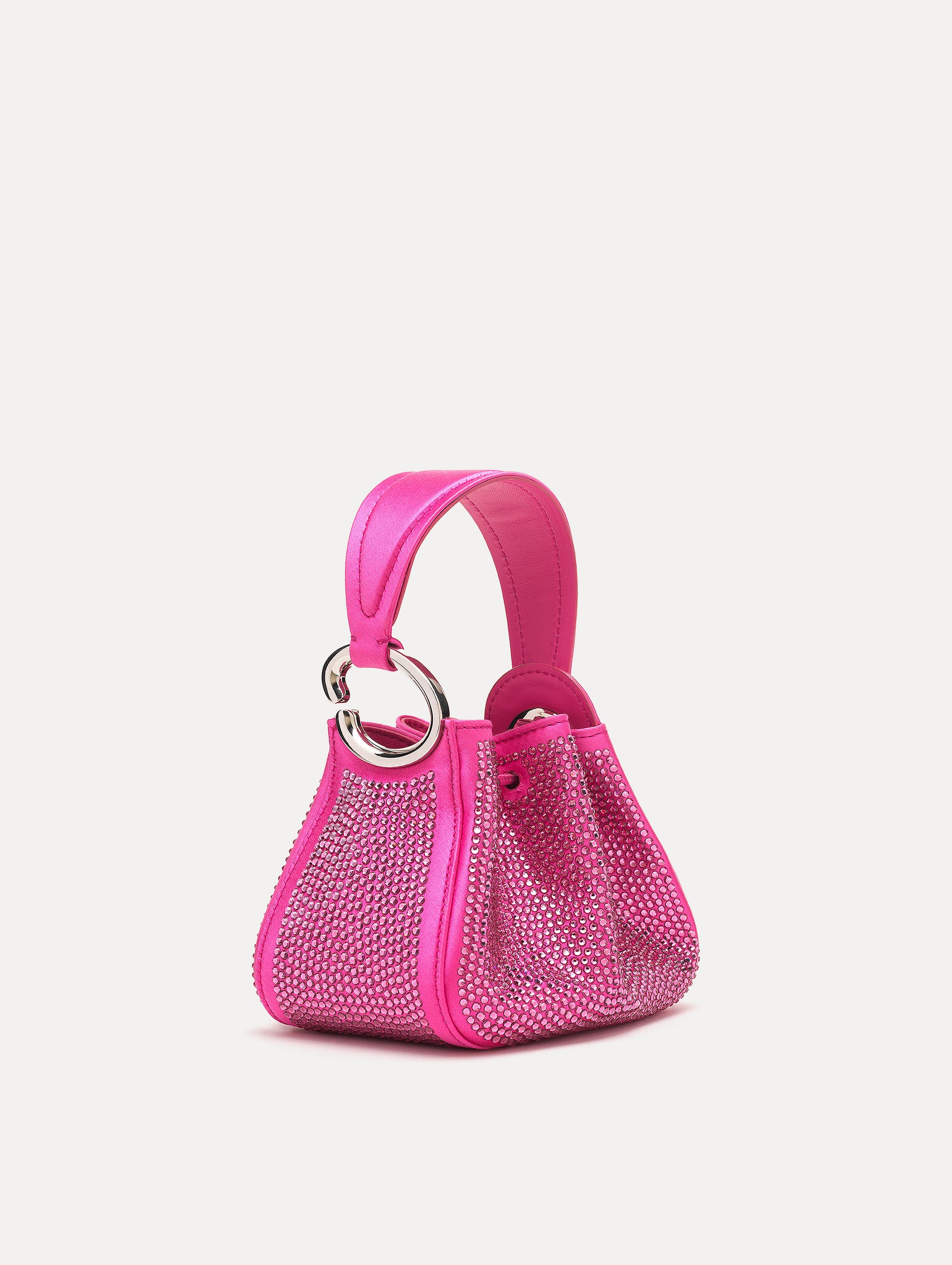 Pavé Crystal Nano O Handle Bag Front View