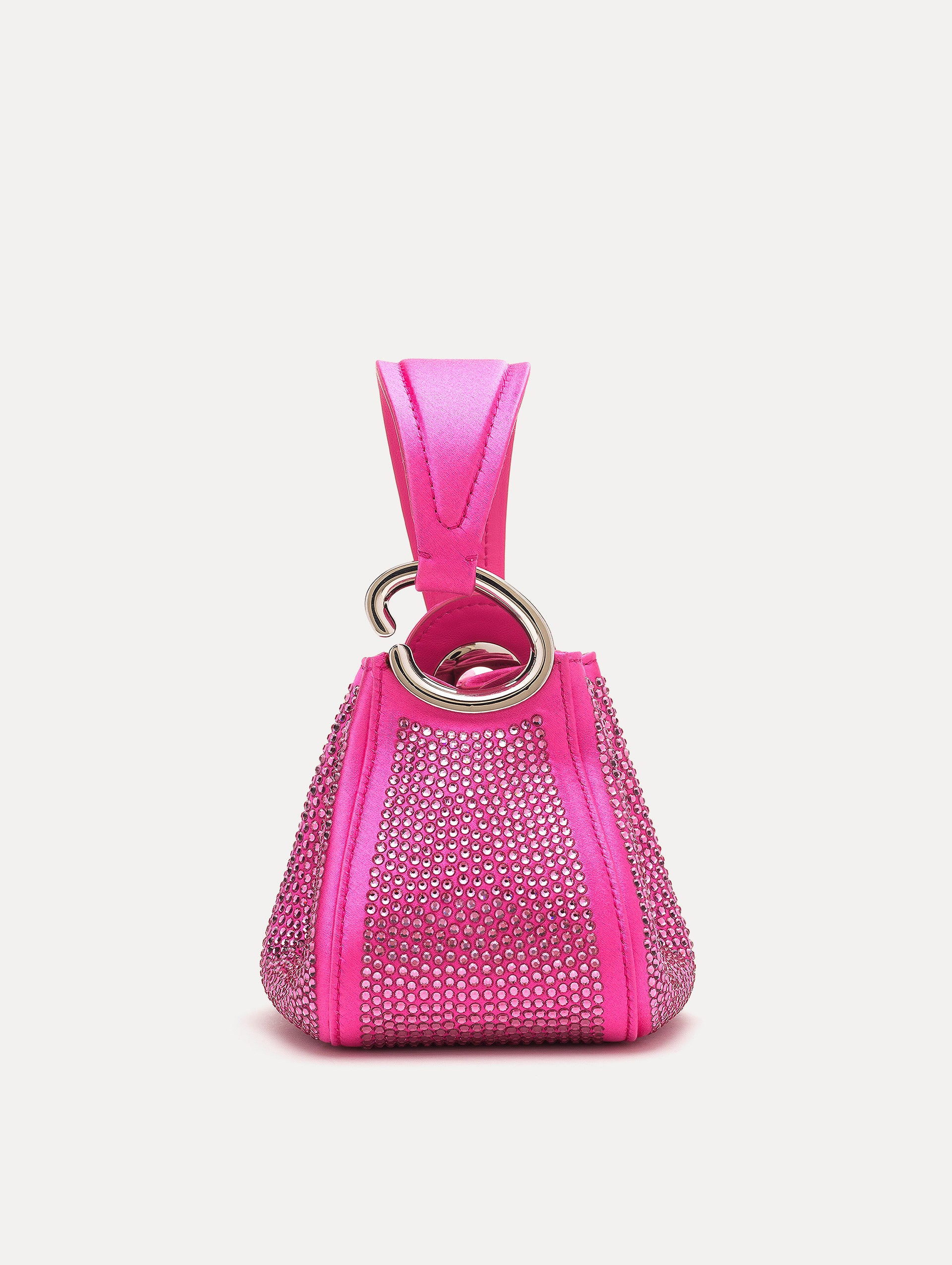 Pavé Crystal Nano O Handle Bag Side View