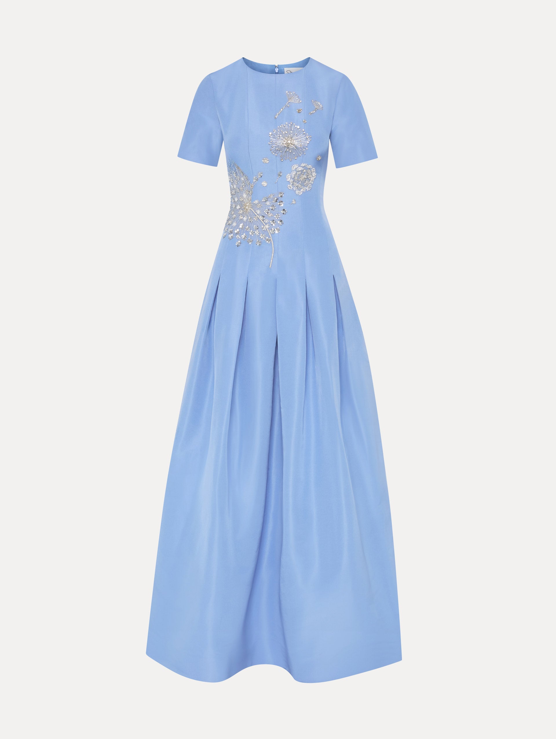 Dandelion Crystal Embroidered Faille Gown Front View