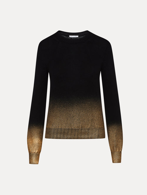 Gold Foil Printed Pullover Front View