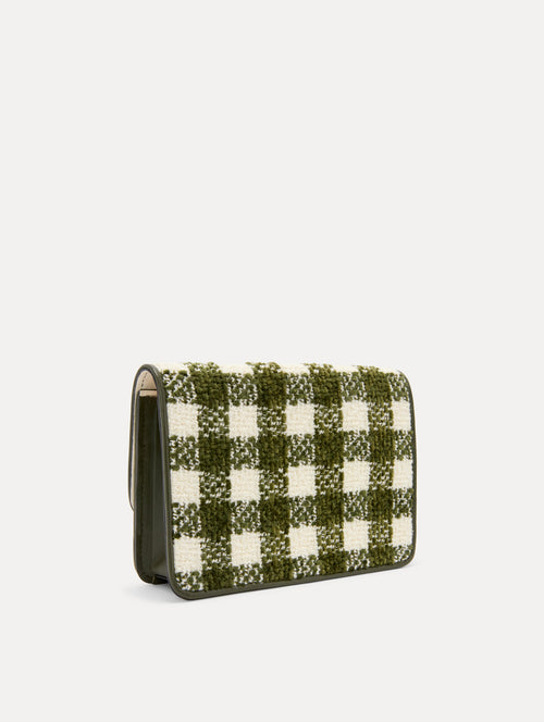 Chenille Check Tweed O Pochette Side View