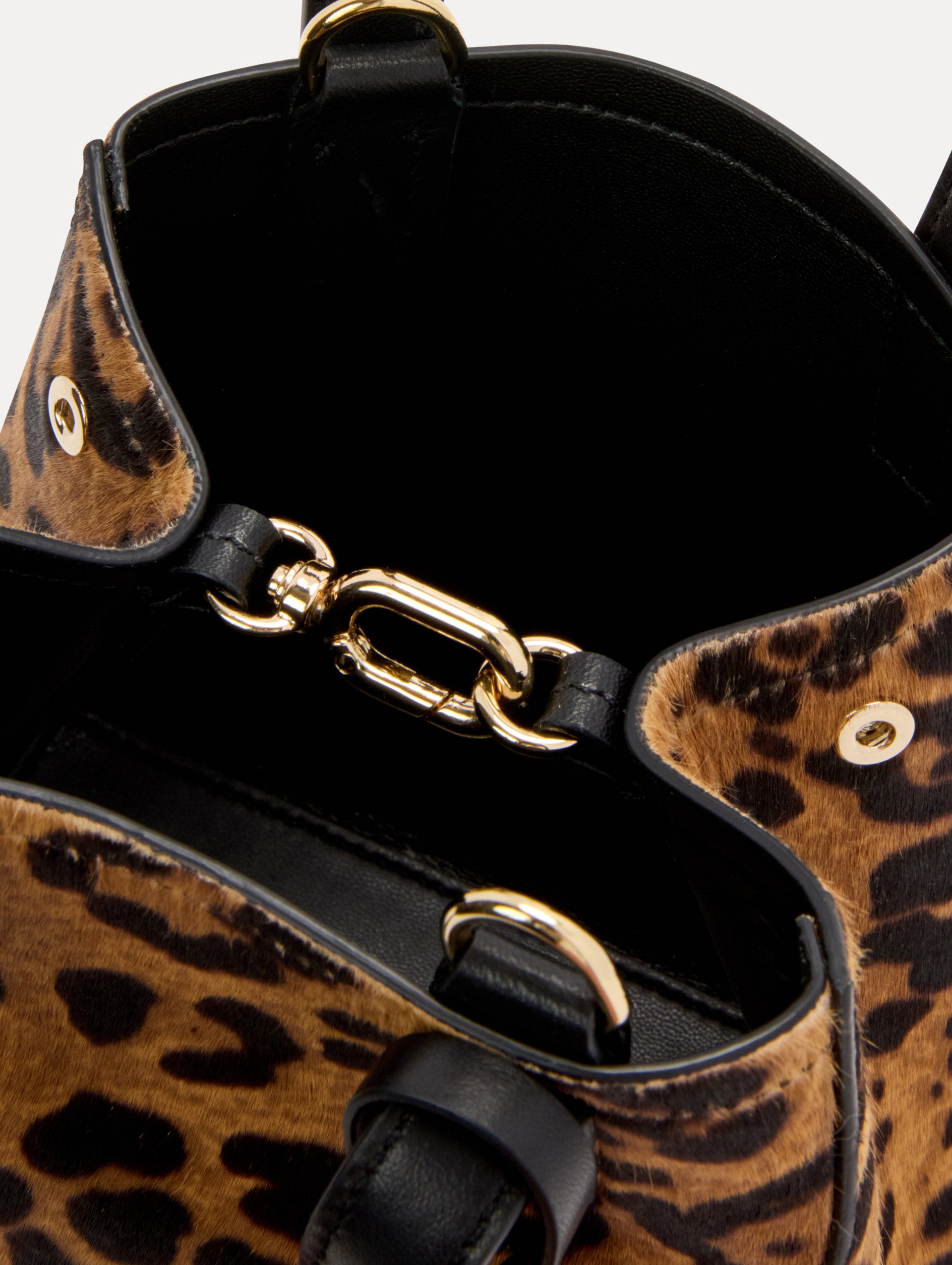 Mini Jaguar Printed Haircalf Square Tote Zoom View