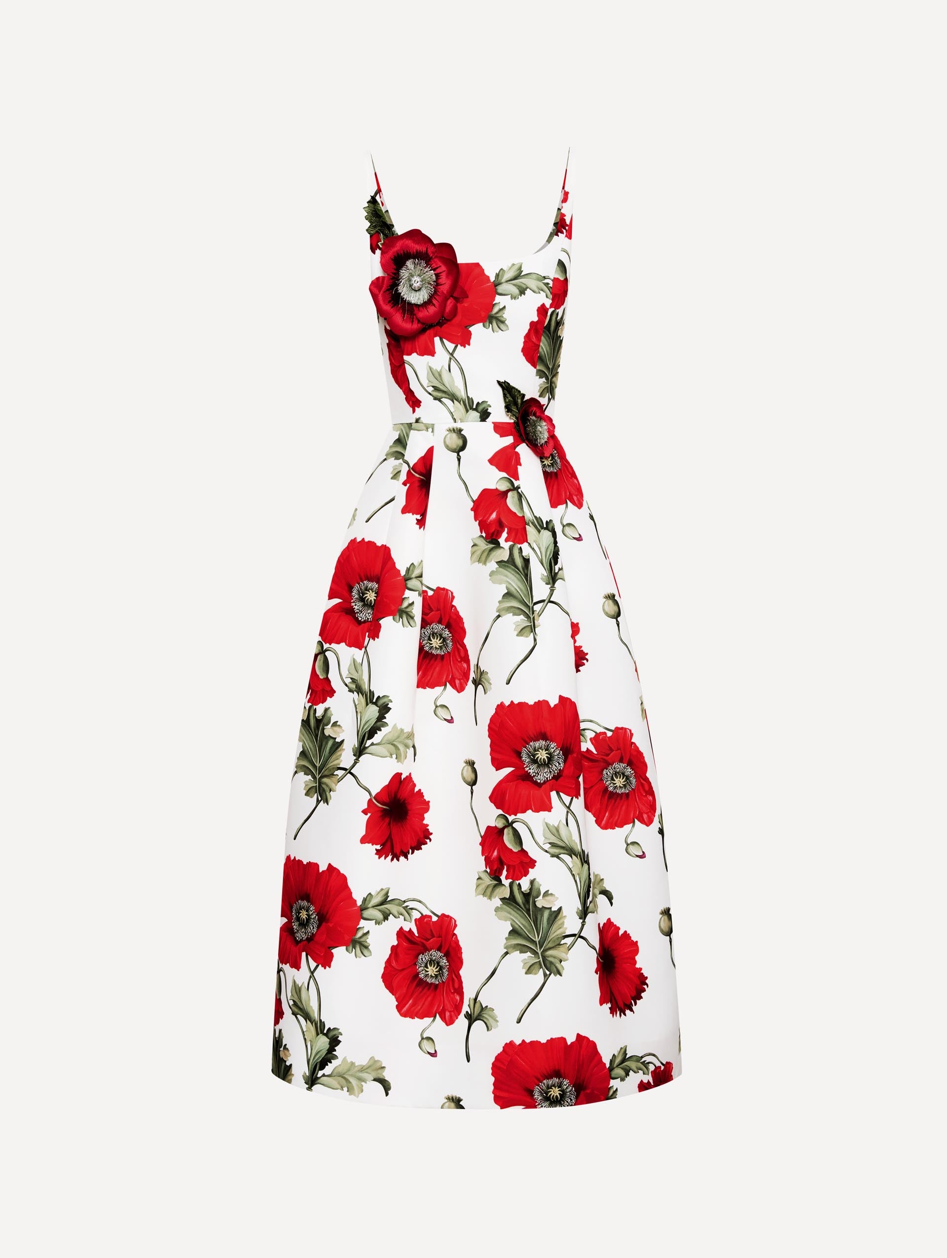 Poppy Embroidered Scoop Neck Dress Front View