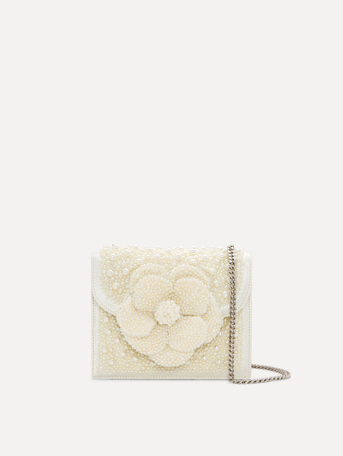 Pearl Embroidered Mini TRO Bag Front View