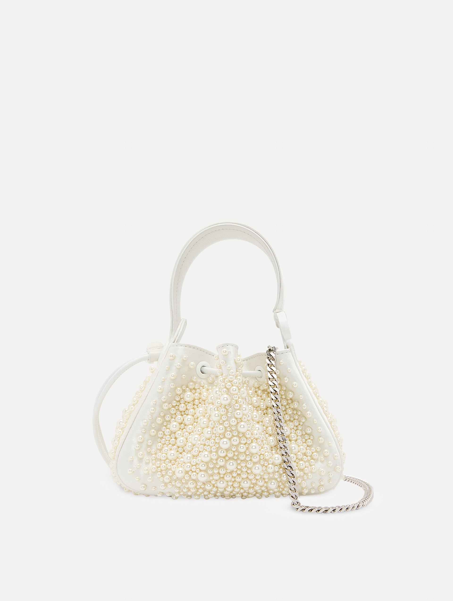 Nano Pearl Embroidered O Handle Bag Side View