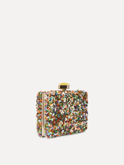 Confetti Sequin Embroidered Minaudiere Side View