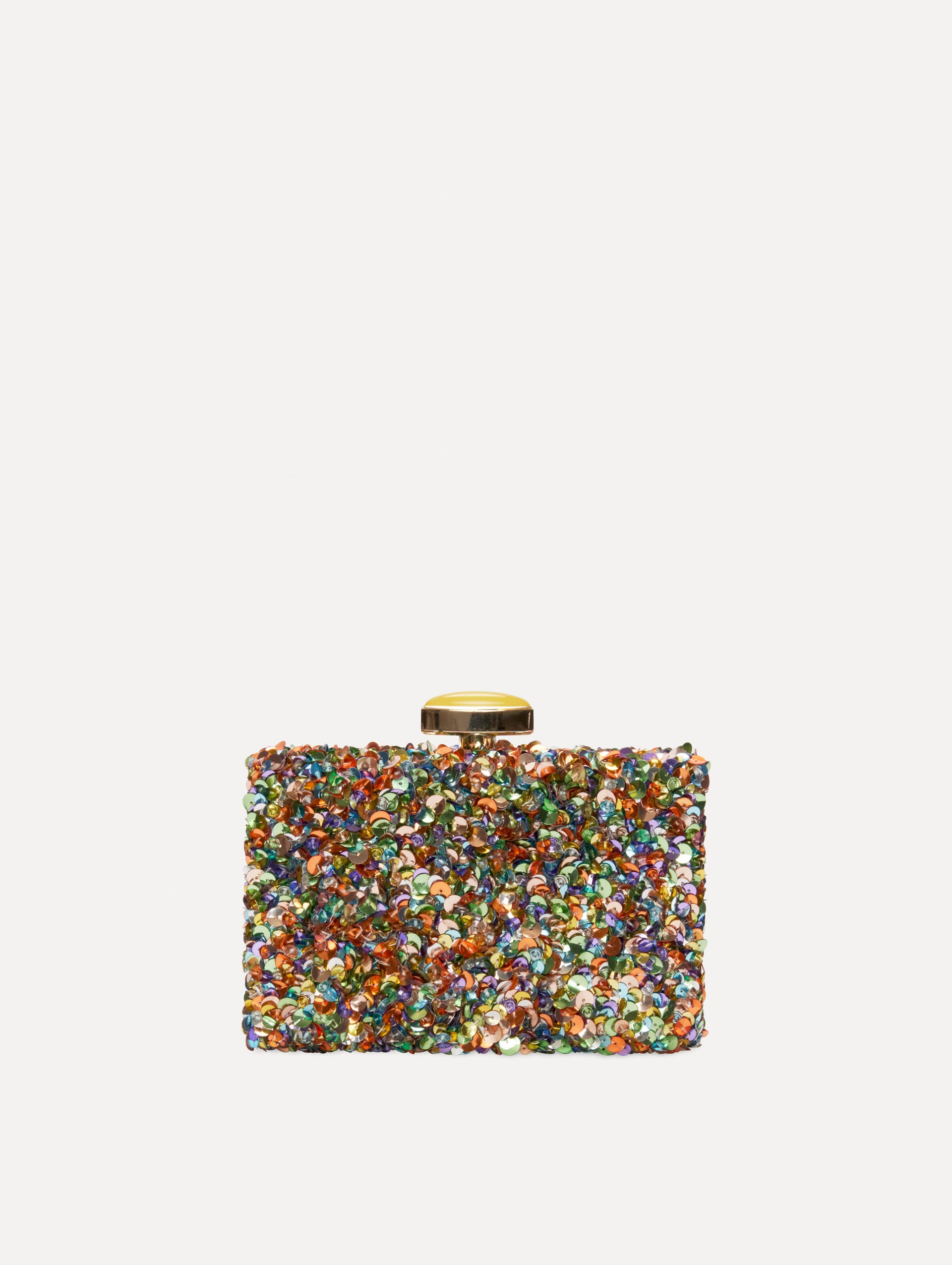 Confetti Sequin Embroidered Minaudiere Front View