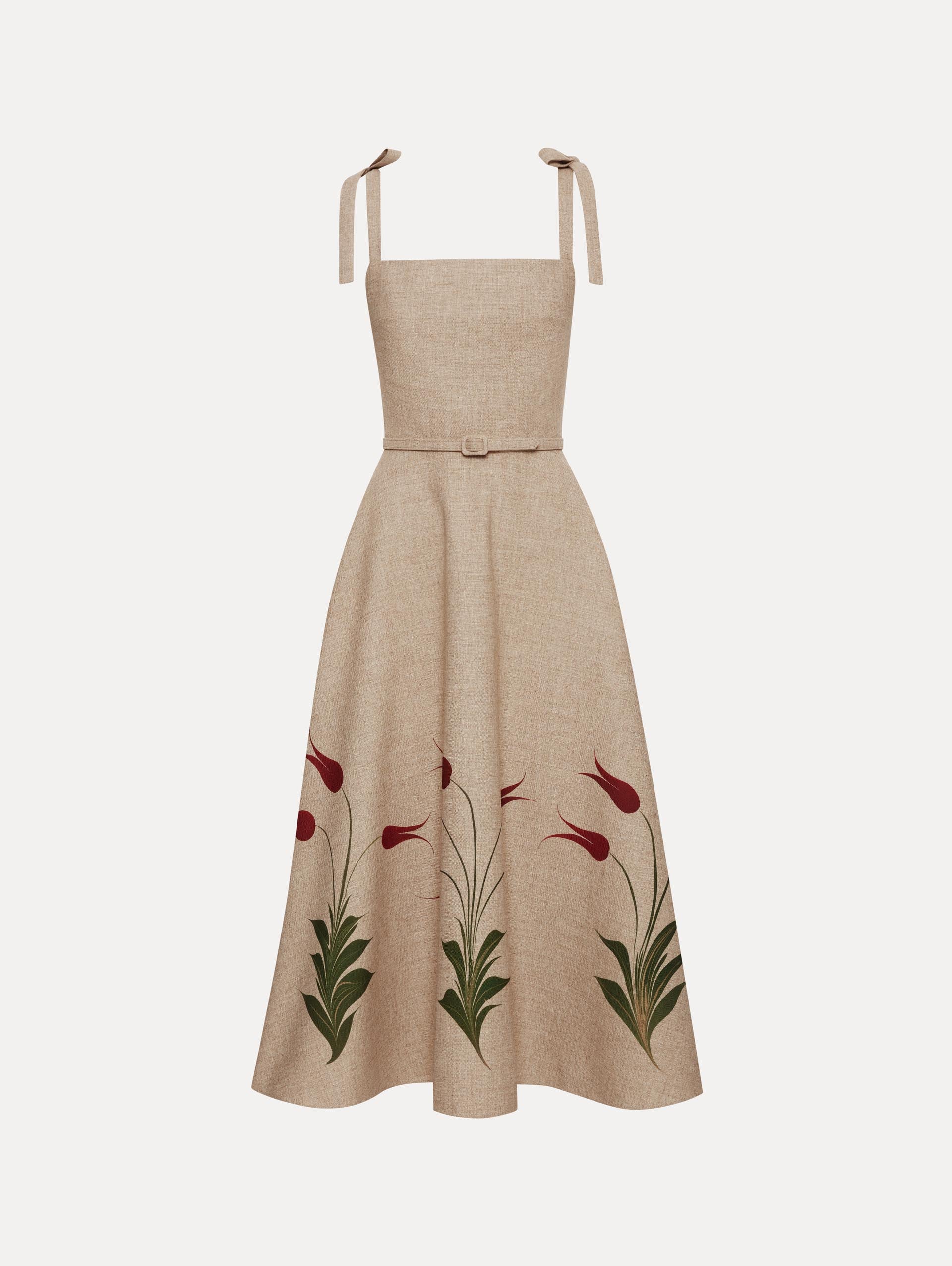 Marbled Tulip Canvas Dress Front View