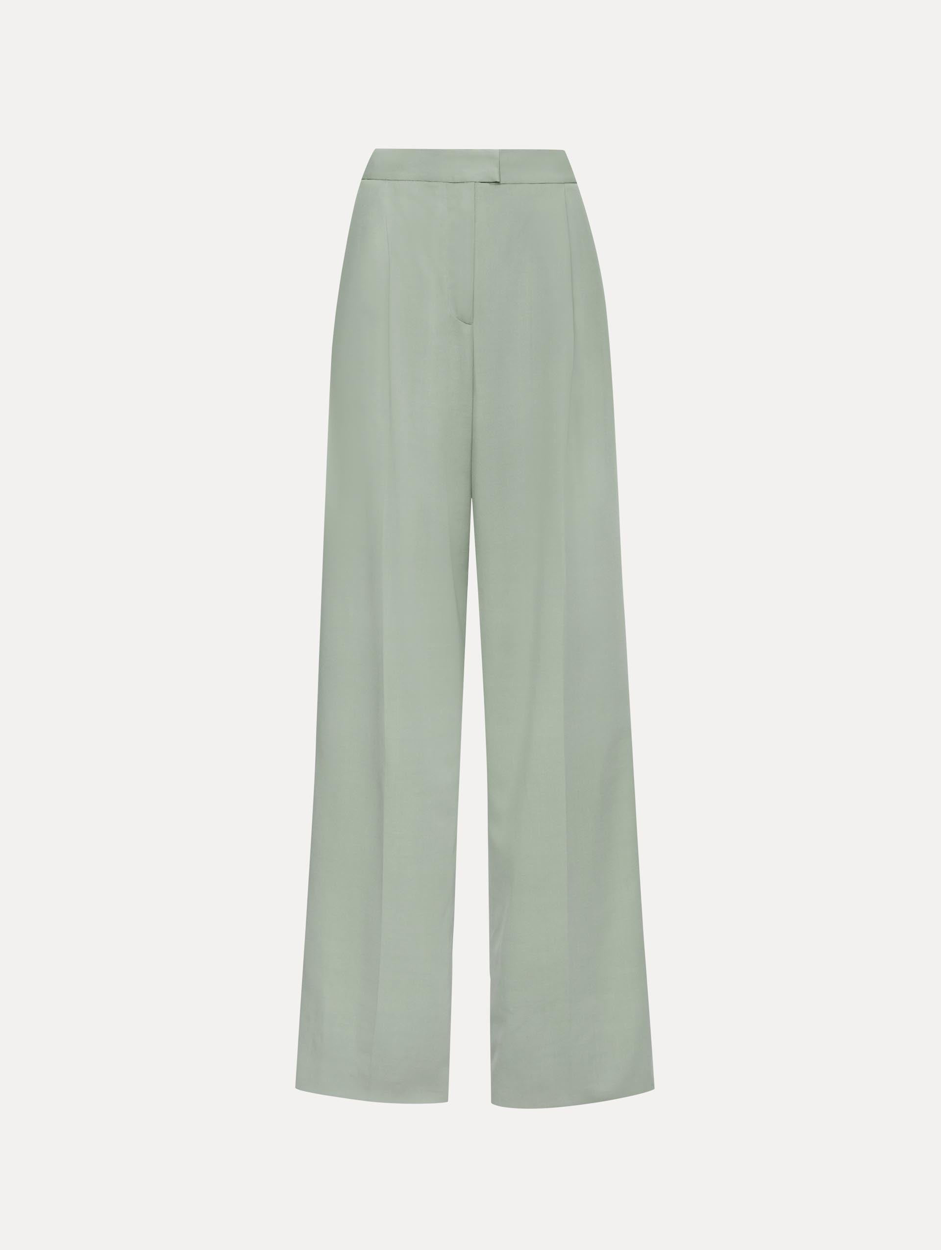 Wide Leg Silk Georgette Pant Front View