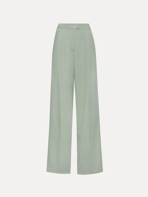 Wide Leg Silk Georgette Pant Front View