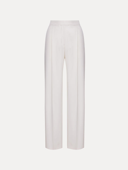 Wide Leg Wool Gabardine Pant Front View