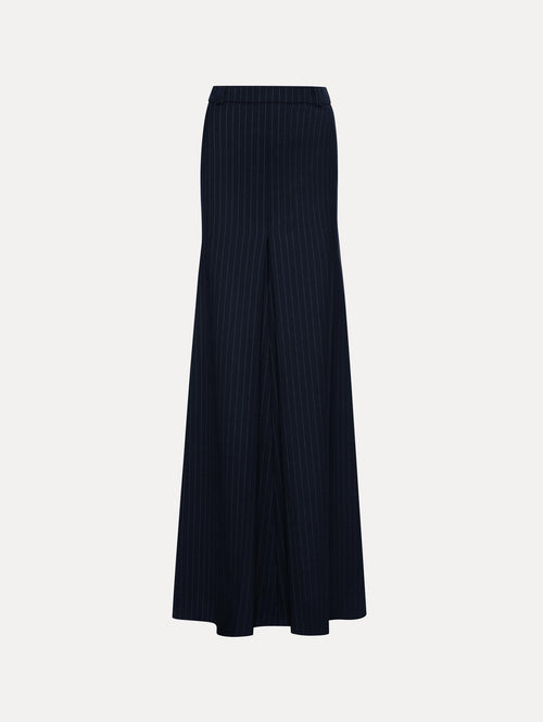 Pinstriped Maxi Skirt Front View