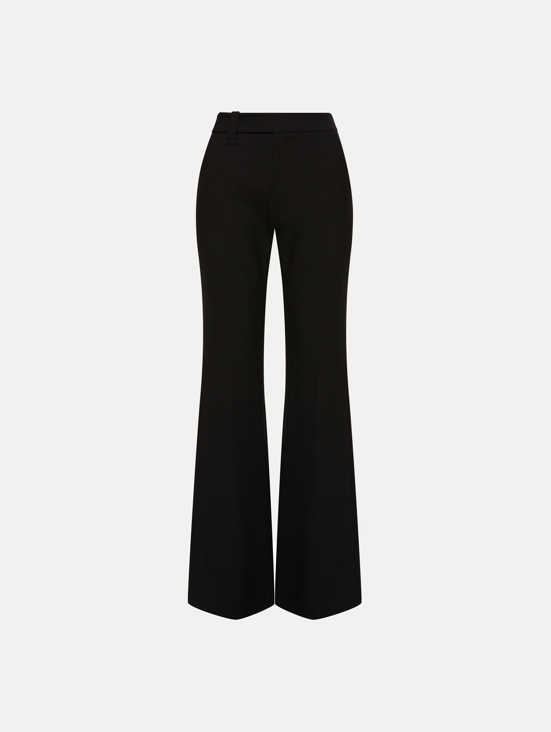 Zip Front Flare Leg Pant Front View