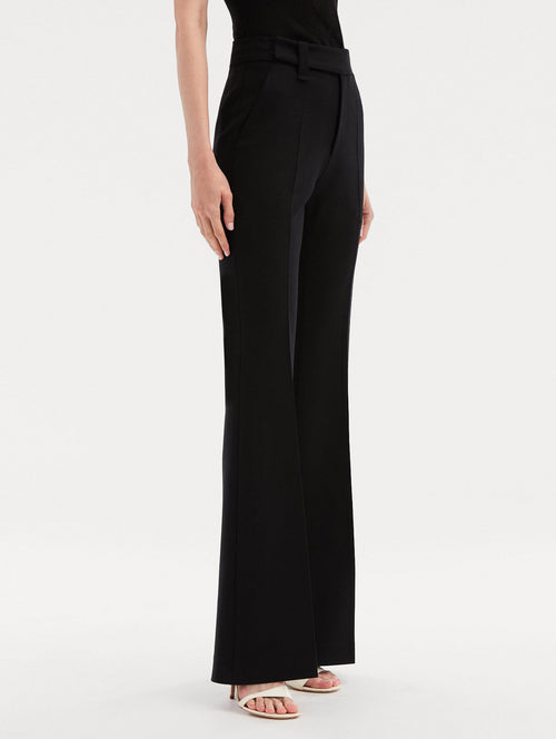 Zip Front Flare Leg Pant Side View