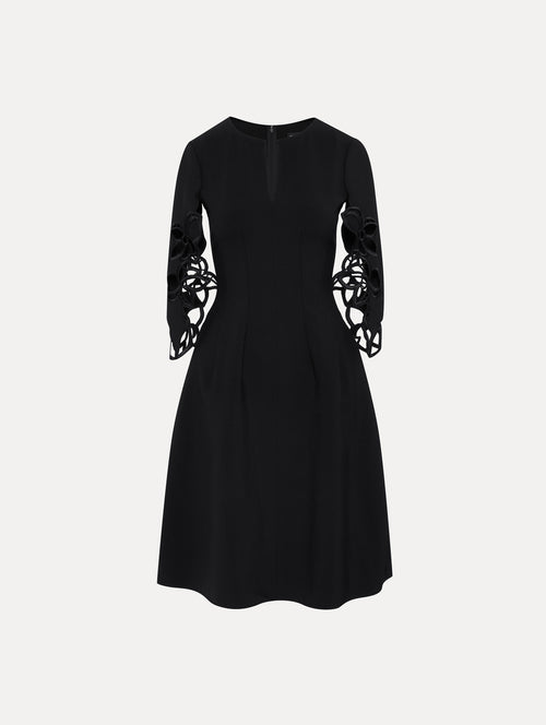 Orchid Sleeve Split Neck Dress Front View